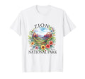 Floral Zion National Park Hiking Camping T-Shirt - Streetwear Style Unisex - T-Shirt, Sweatshirt, Hoodie