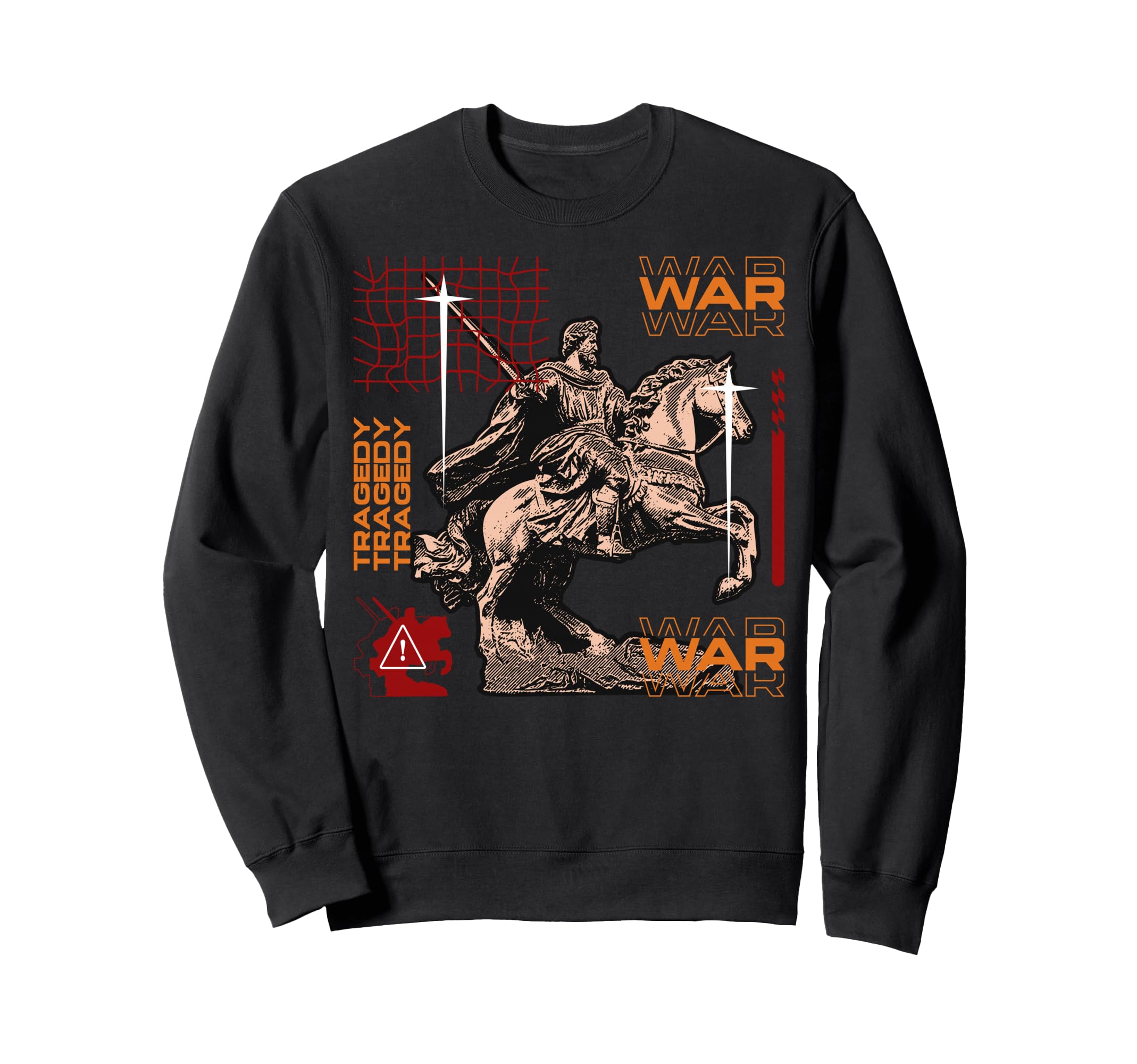 Y2K Warrior Bold Urban Graffiti Sweatshirt - Unique Graphic Men Women - T-Shirt, Sweatshirt, Hoodie