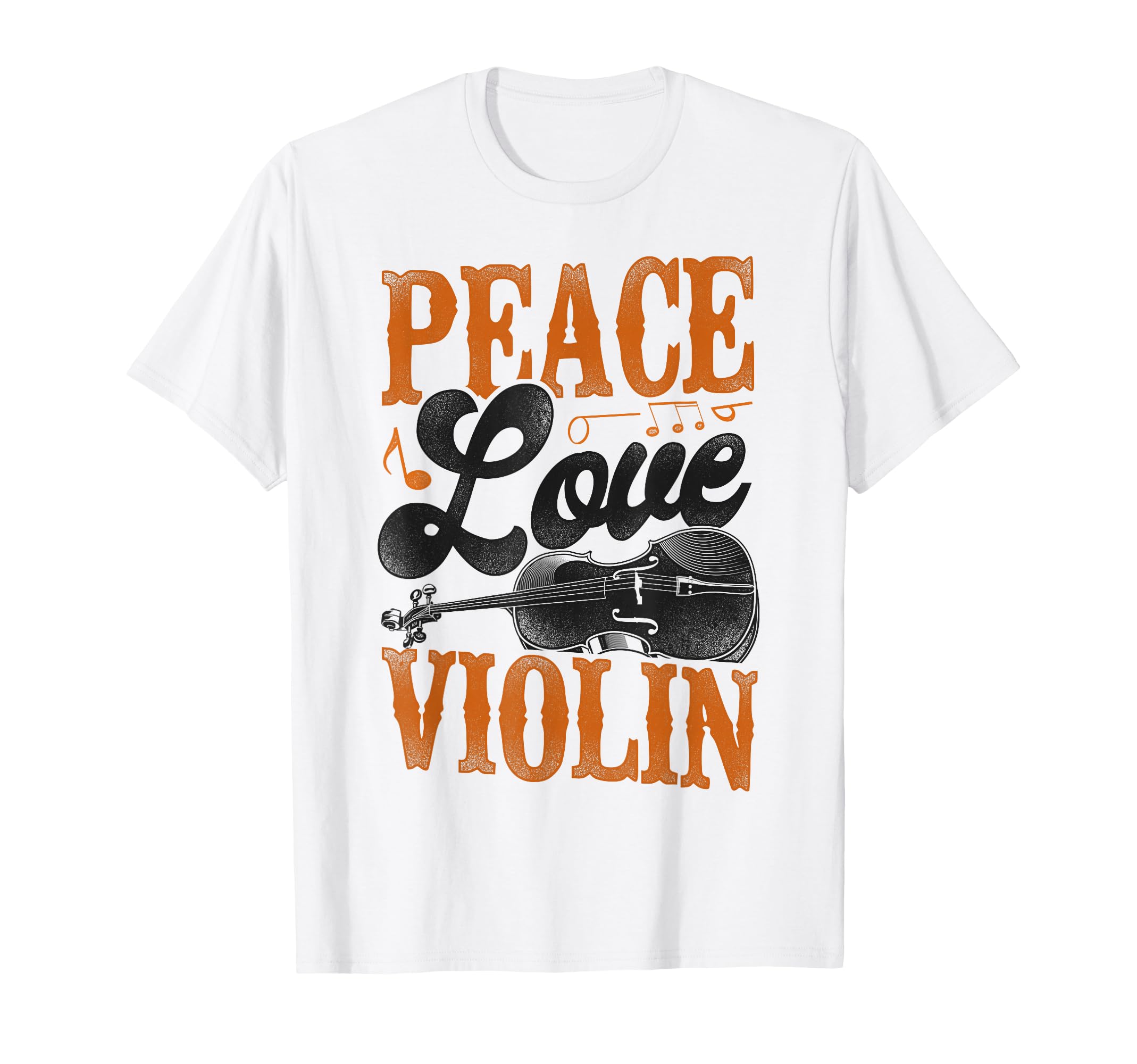 Violin Violinist Peace Love Violin T-Shirt - Fun Novelty Design for Adults - T-Shirt, Sweatshirt, Hoodie