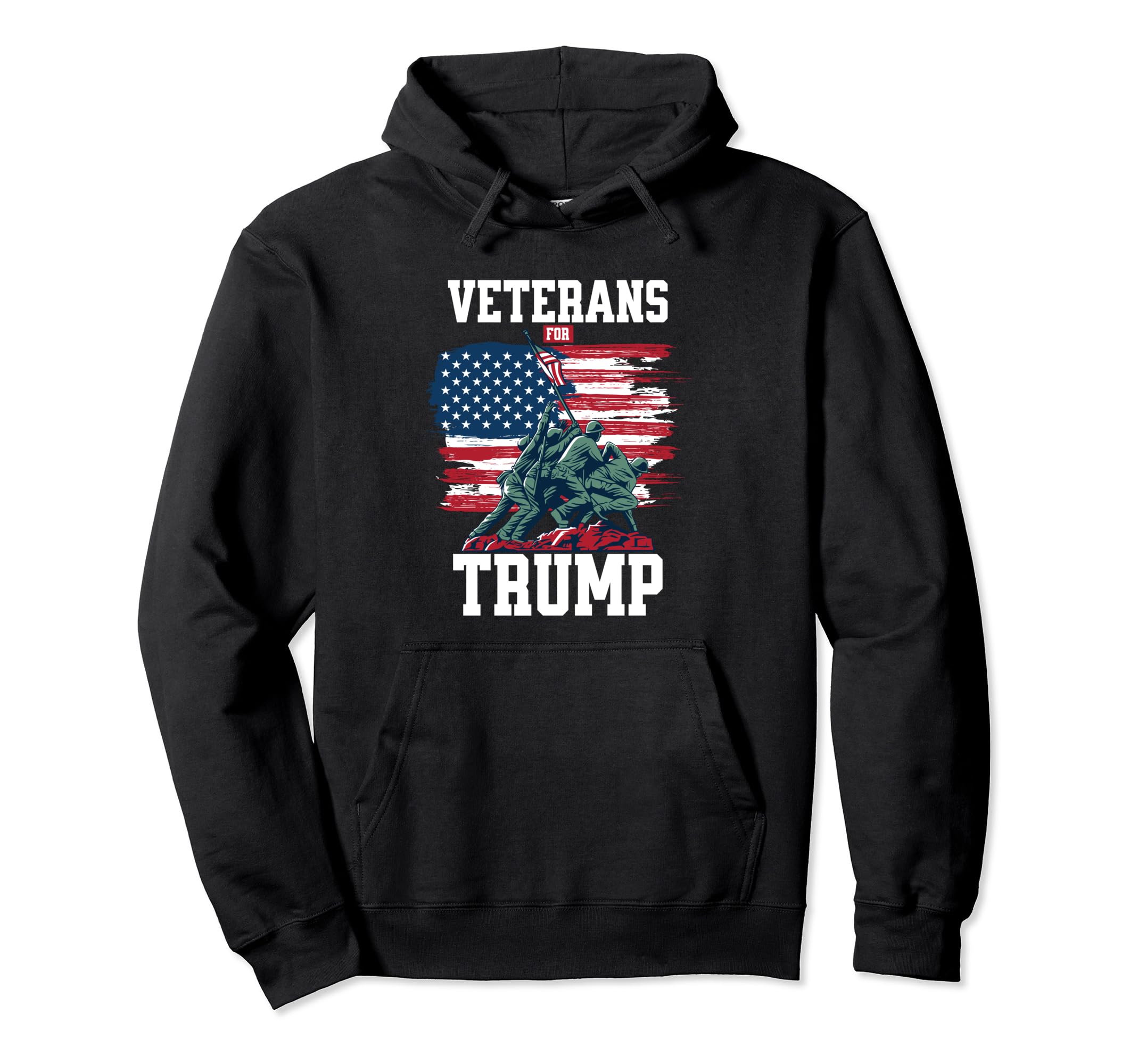 Veterans Trump Distressed 2024 Election Hoodie - Unique Graphic Unisex - T-Shirt, Sweatshirt, Hoodie