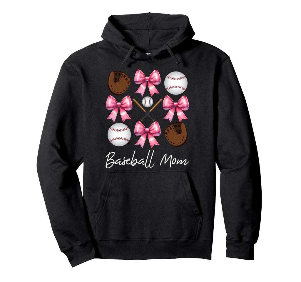 Baseball Mom Baseball Mama Mothers Day Hoodie - Graphic Print Men Women - T-Shirt, Sweatshirt, Hoodie