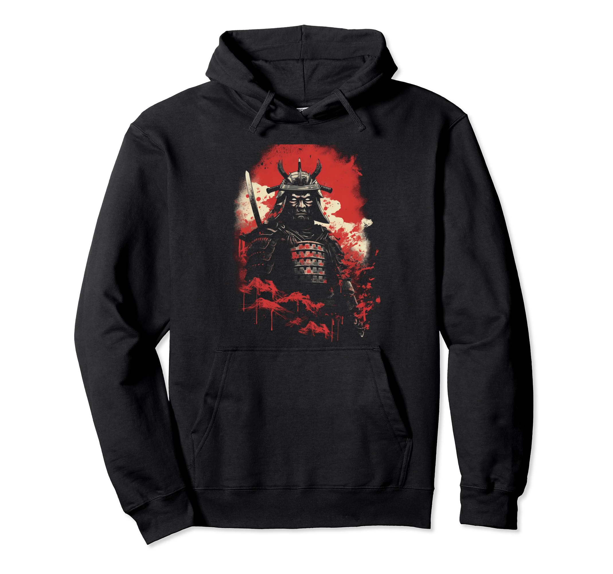 Japanese Samurai Distressed Vibes 4 Hoodie - Minimalist Print for Adults - T-Shirt, Sweatshirt, Hoodie