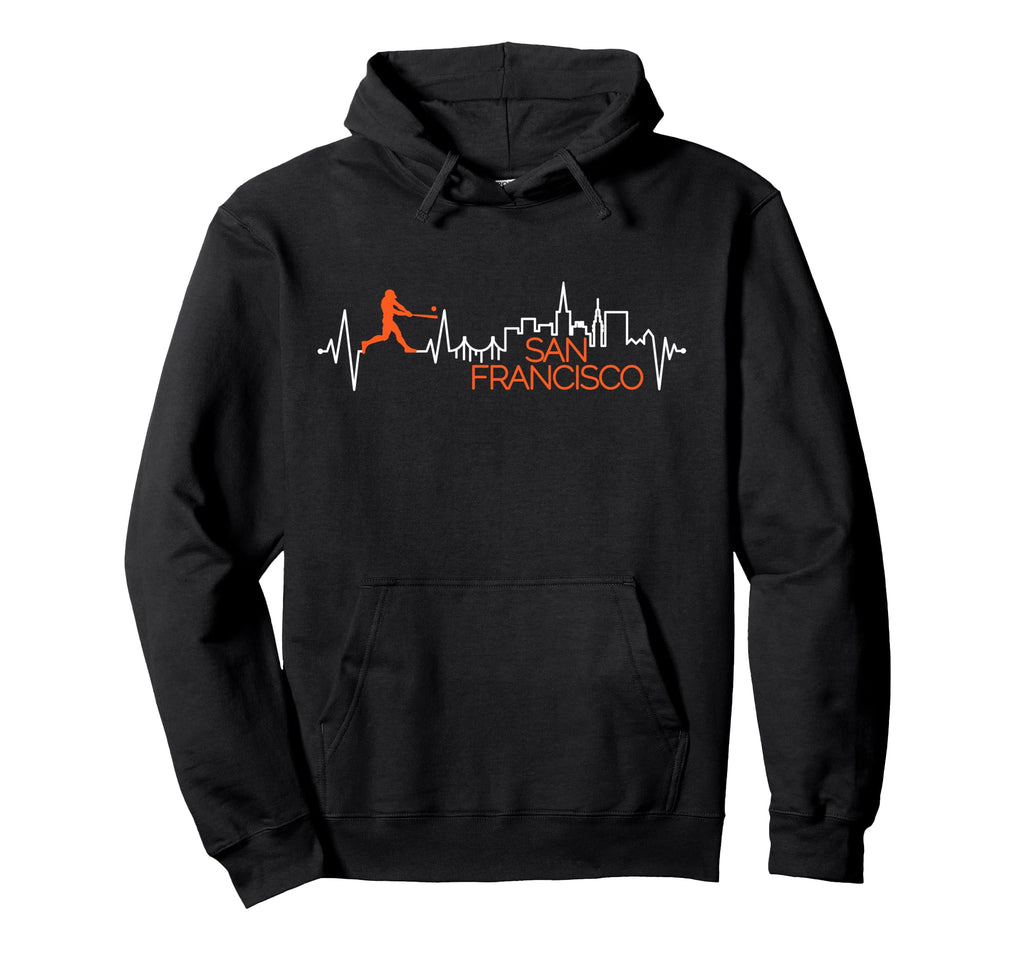 San Francisco Skyline Baseball Hoodie - Casual Everyday Wear Unisex - T-Shirt, Sweatshirt, Hoodie