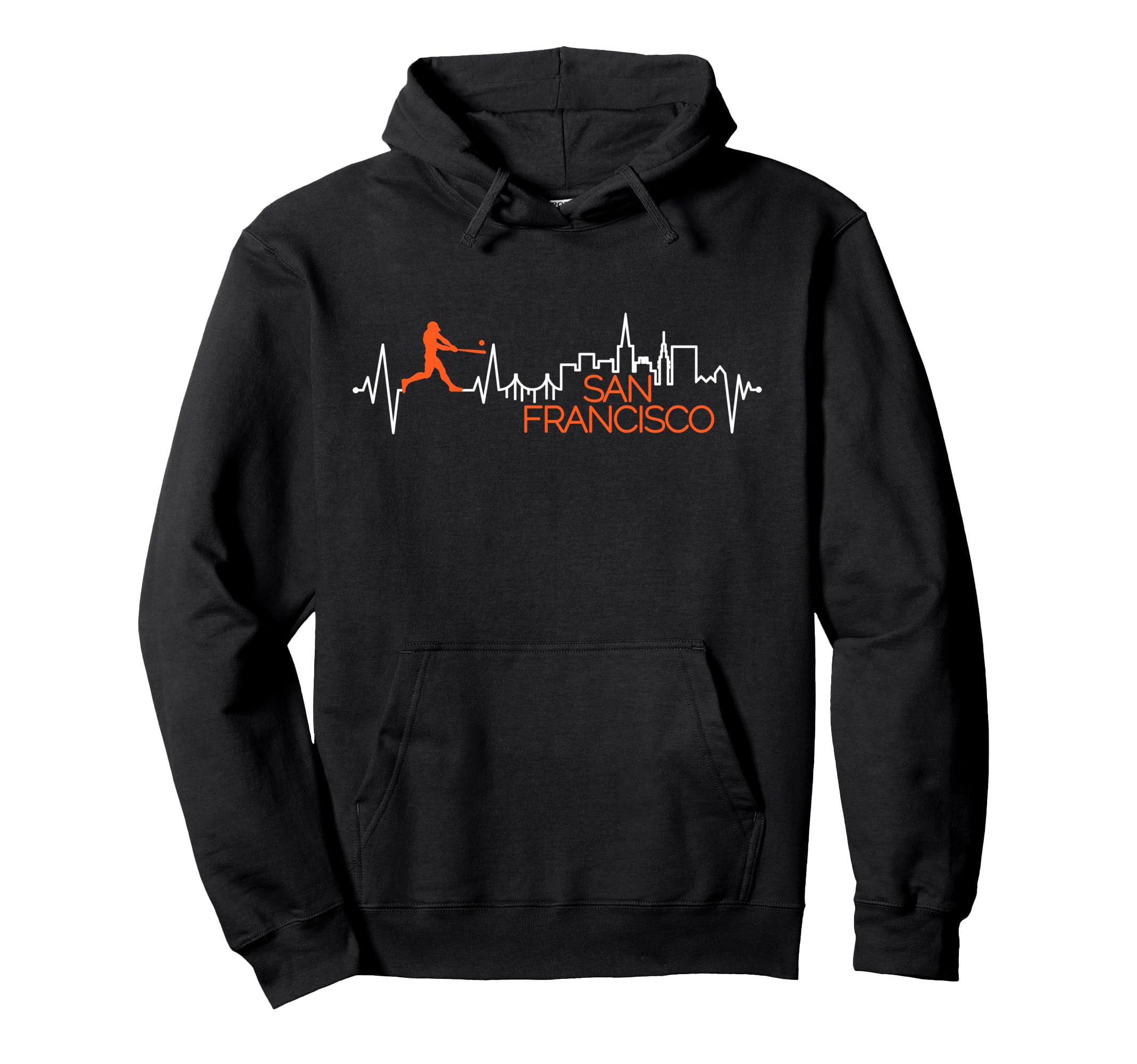 San Francisco Skyline Baseball Hoodie - Casual Everyday Wear Unisex - T-Shirt, Sweatshirt, Hoodie