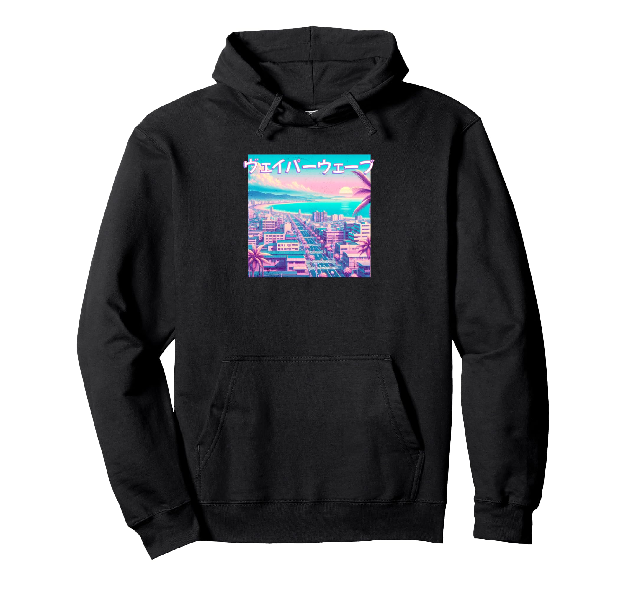 Japanese Aesthetic Vaporwave Califonia Hoodie - Trendy Graphic for Adults - T-Shirt, Sweatshirt, Hoodie