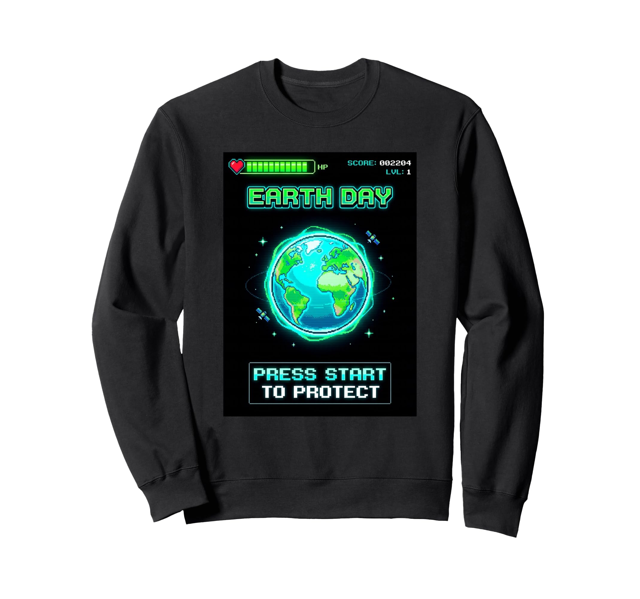 Earth Day Gamer Press Start To Sweatshirt - Streetwear Style Men Women - T-Shirt, Sweatshirt, Hoodie