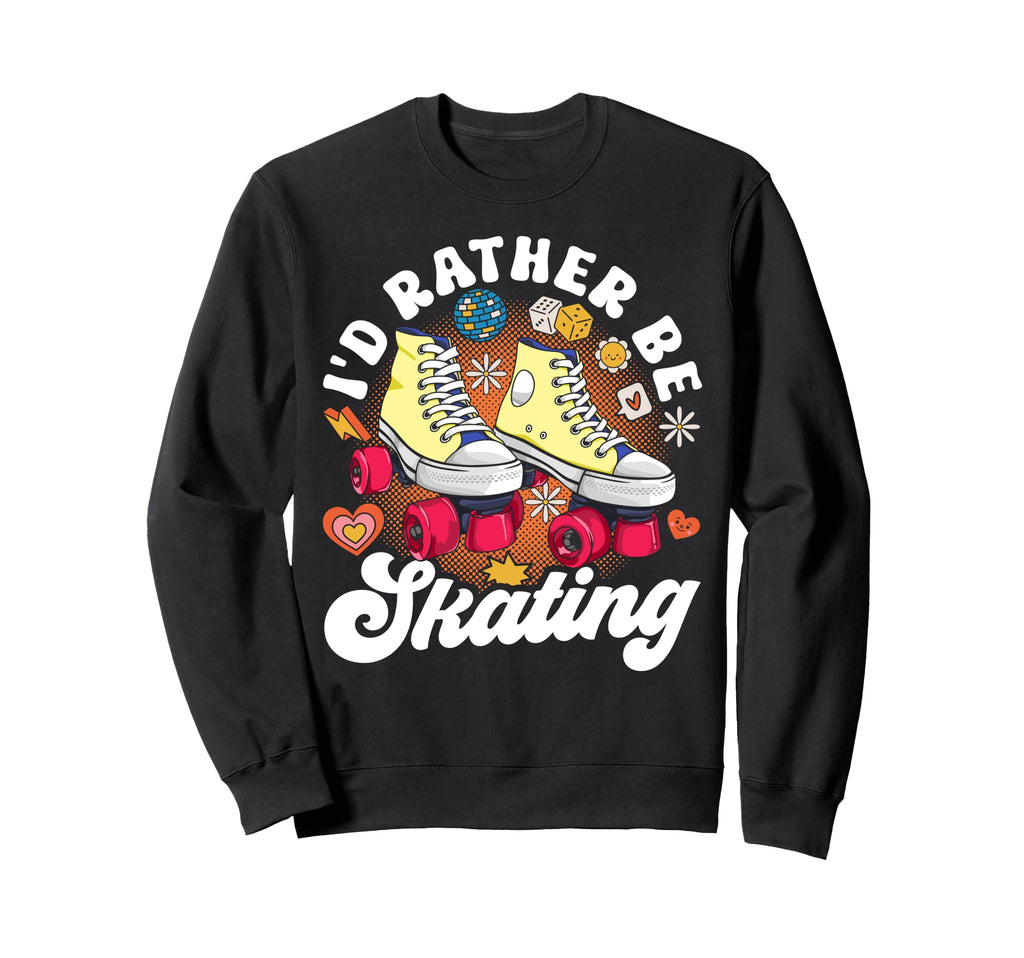 Roller Skating Skate 1970S Id Sweatshirt - Novelty Apparel Men Women - T-Shirt, Sweatshirt, Hoodie
