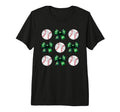 Baseballs Green Bows Ball Mom Gift Team T-Shirt - Graphic Print Unisex - T-Shirt, Sweatshirt, Hoodie