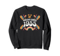 Groovy Since 1955 Birthday Flower Sweatshirt - Minimalist Print Men Women - T-Shirt, Sweatshirt, Hoodie