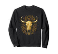 Cow Skull Western Boho Country Sweatshirt - Fun Novelty Design Men Women - T-Shirt, Sweatshirt, Hoodie