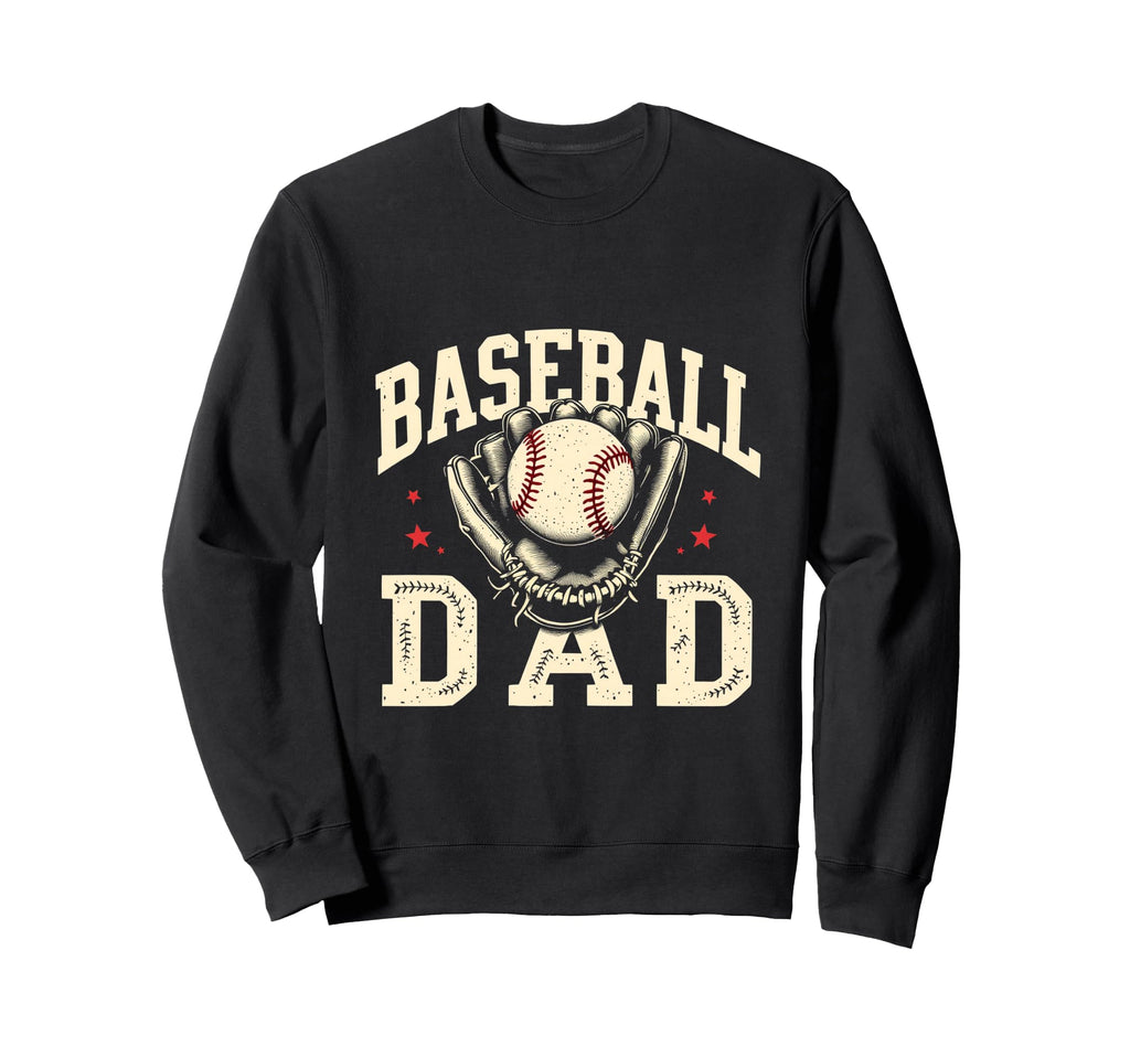Baseball Dad Baseball Dad Sweatshirt - Minimalist Print for Adults - T-Shirt, Sweatshirt, Hoodie