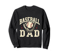 Baseball Dad Baseball Dad Sweatshirt - Minimalist Print for Adults - T-Shirt, Sweatshirt, Hoodie