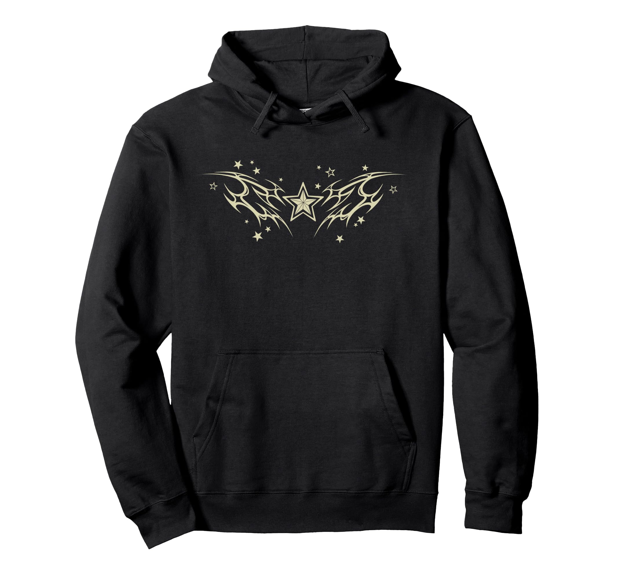 Y2K 90S Star Tattoo Styl Star Hoodie - Trendy Graphic Unisex - T-Shirt, Sweatshirt, Hoodie