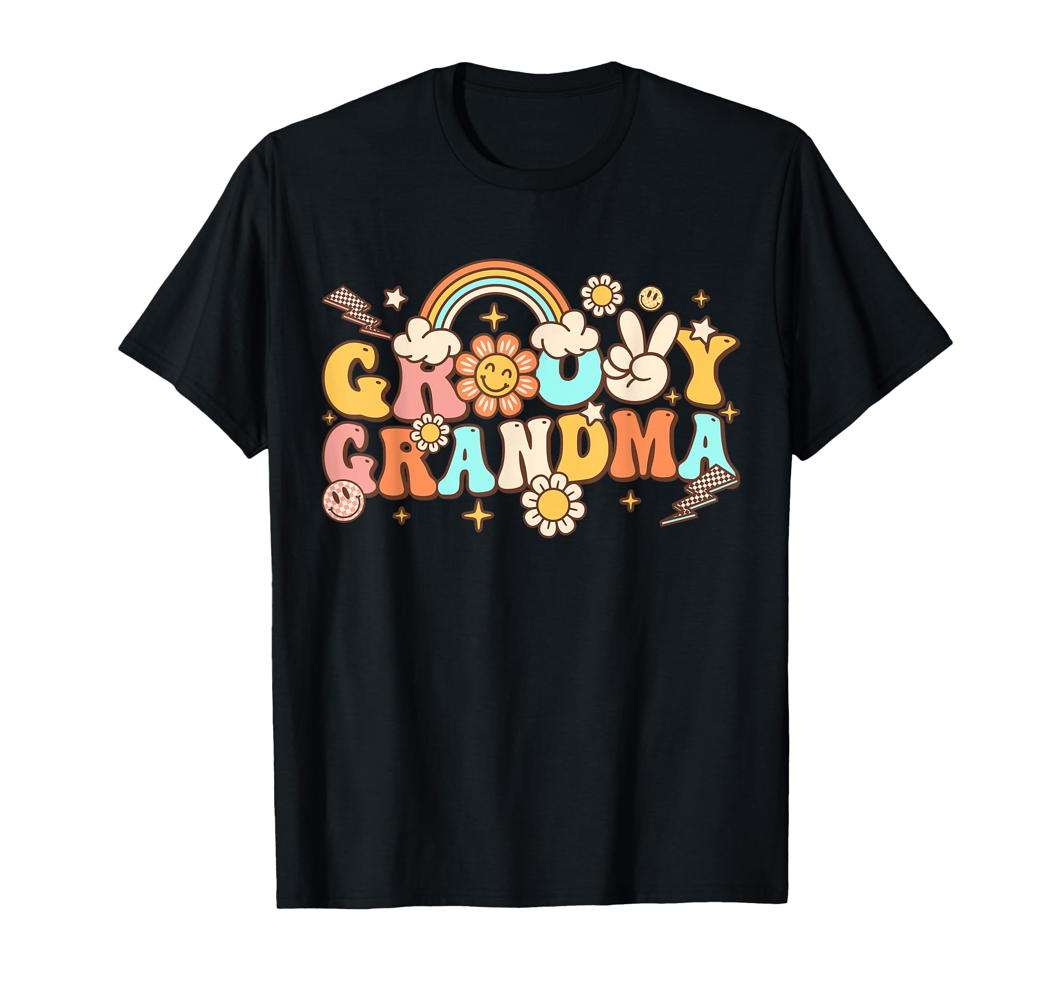 Groovy Grandma Hippie 70S Themed T-Shirt - Casual Everyday Wear for Adults - T-Shirt, Sweatshirt, Hoodie