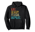 Eat Sleep Clash Repeat Gaming Clans Hoodie - Fun Novelty Design Men Women - T-Shirt, Sweatshirt, Hoodie