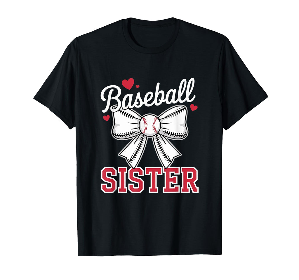 Baseball Sister Sport Lover Sister T-Shirt - Minimalist Print Men Women - T-Shirt, Sweatshirt, Hoodie