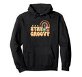 Stay Groovy Rainbow And Flowers Hoodie - Streetwear Style for Adults - T-Shirt, Sweatshirt, Hoodie