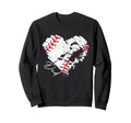 Dad Baseball Heart Baseball Sport Sweatshirt - Custom Art Print Men Women - T-Shirt, Sweatshirt, Hoodie