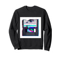 Glitch Floppy Disk Vaporwave Aesthetic Sweatshirt - Streetwear Style Unisex - T-Shirt, Sweatshirt, Hoodie