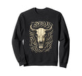Cow Skull Western Rodeo Sweatshirt - Casual Everyday Wear Unisex - T-Shirt, Sweatshirt, Hoodie