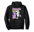 3Rd Birthday Roller Skate Party Unicorn Hoodie - Minimalist Print Unisex - T-Shirt, Sweatshirt, Hoodie