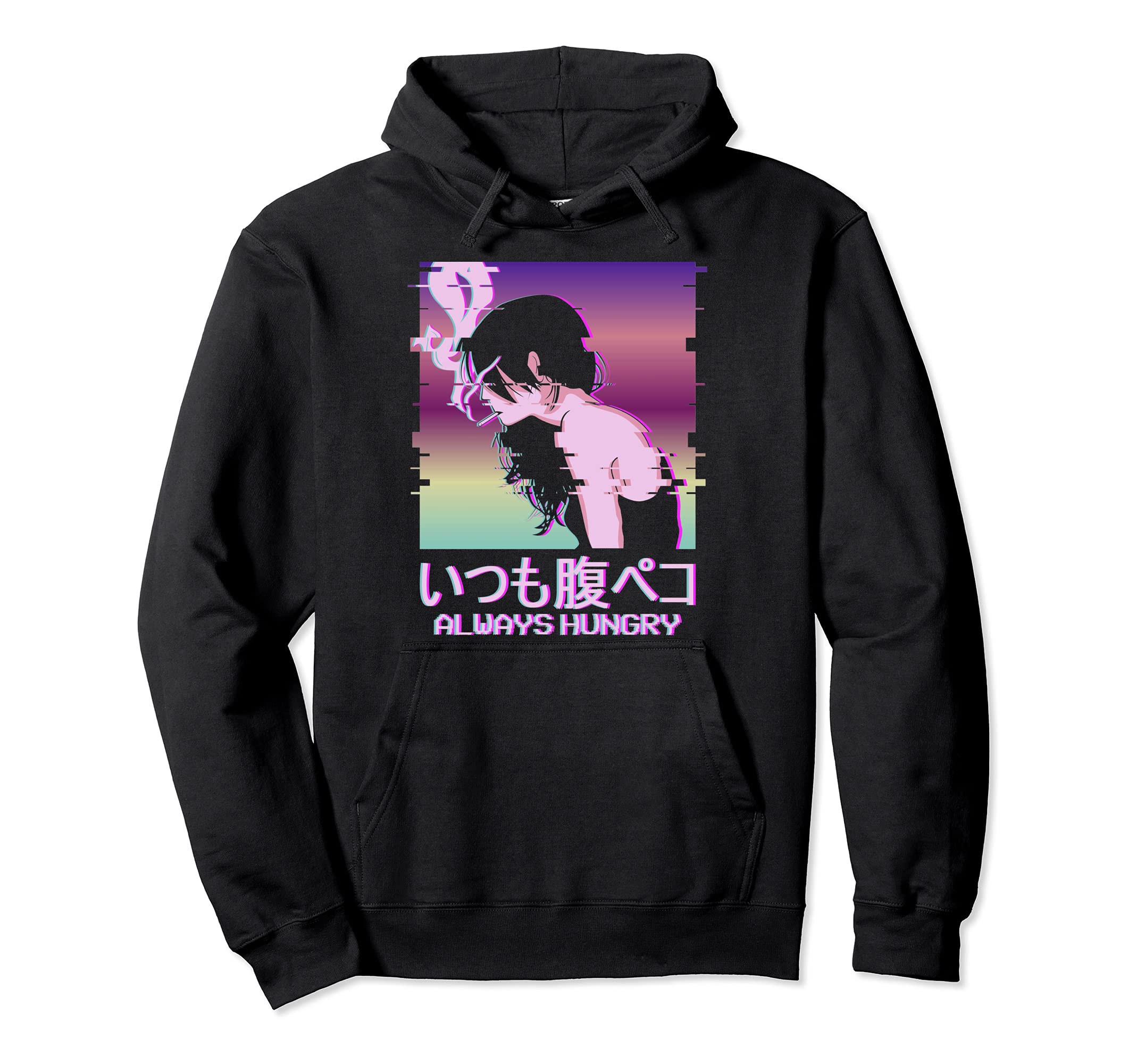Always Hungry Lofi Vaporwave Aesthetic Hoodie - Custom Art Print Men Women - T-Shirt, Sweatshirt, Hoodie