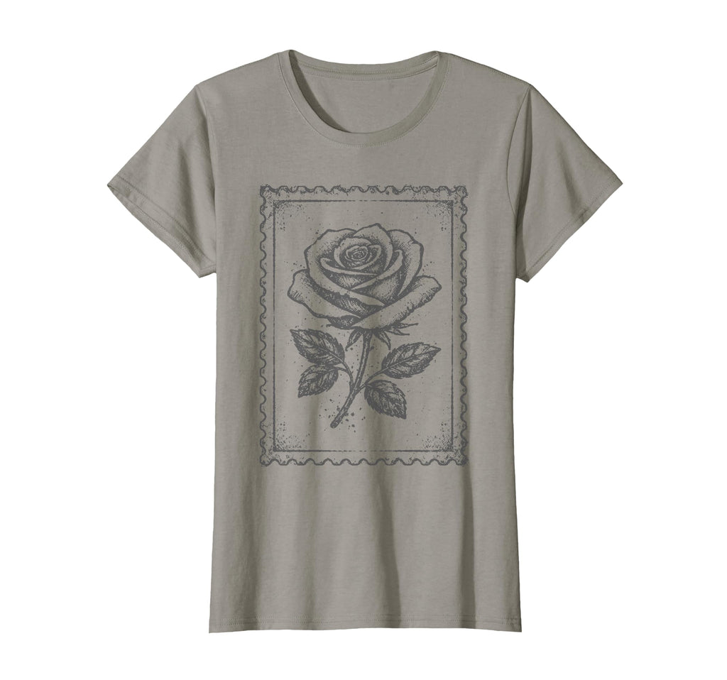 Grunge Rose Floral Distressed T-Shirt - Trendy Graphic Unisex - T-Shirt, Sweatshirt, Hoodie
