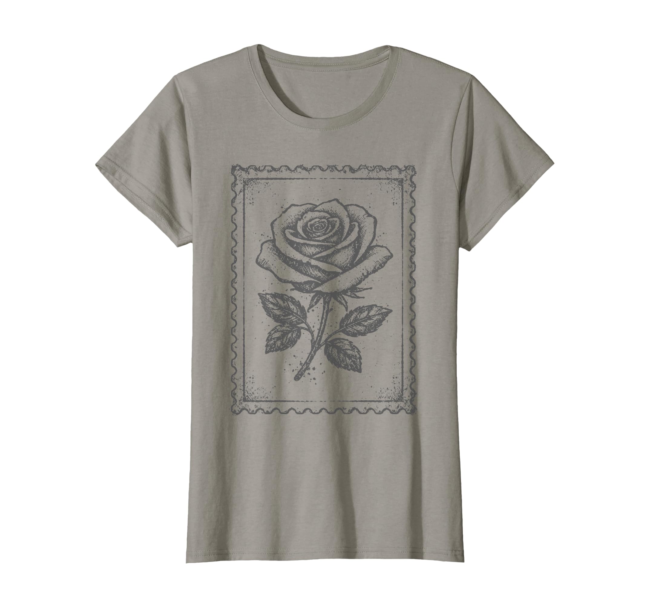 Grunge Rose Floral Distressed T-Shirt - Trendy Graphic Unisex - T-Shirt, Sweatshirt, Hoodie