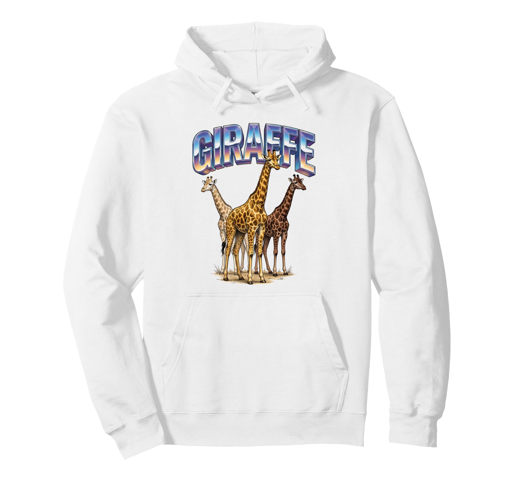 Giraffe 70S 90S Giraffe African Animal Hoodie - Aesthetic Graphic Unisex - T-Shirt, Sweatshirt, Hoodie