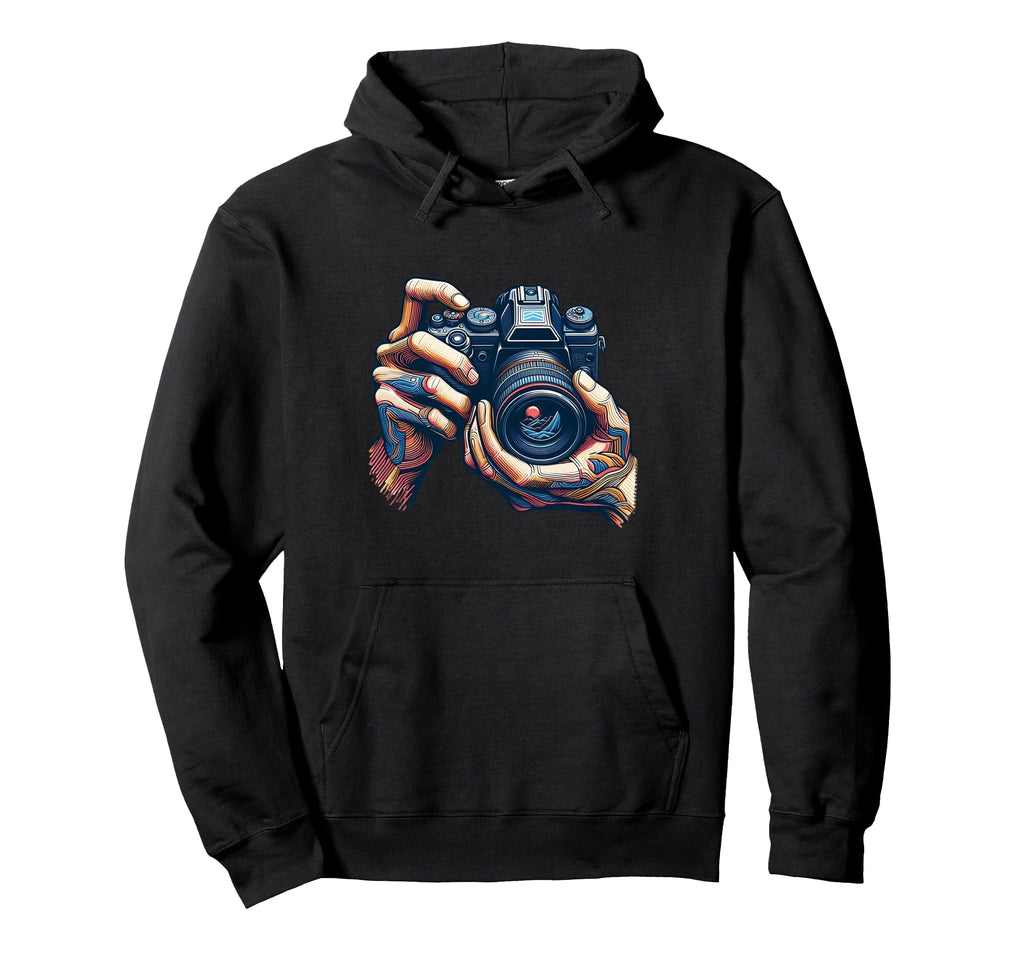 Analog Slr Camera Art Photographer Hoodie - Aesthetic Graphic Men Women - T-Shirt, Sweatshirt, Hoodie