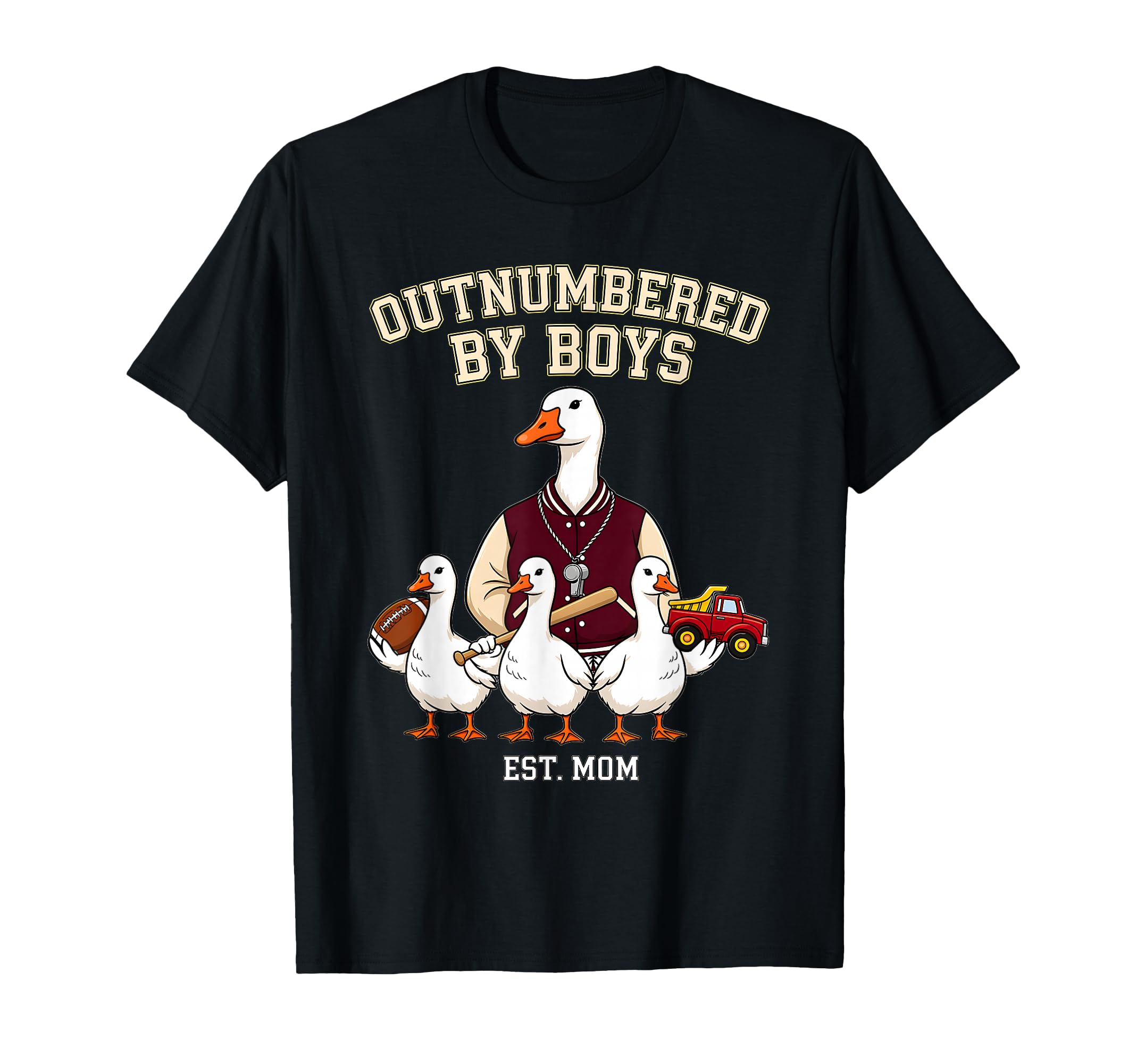 Outnumbered Est Mom Goose Football T-Shirt - Aesthetic Graphic Men Women - T-Shirt, Sweatshirt, Hoodie
