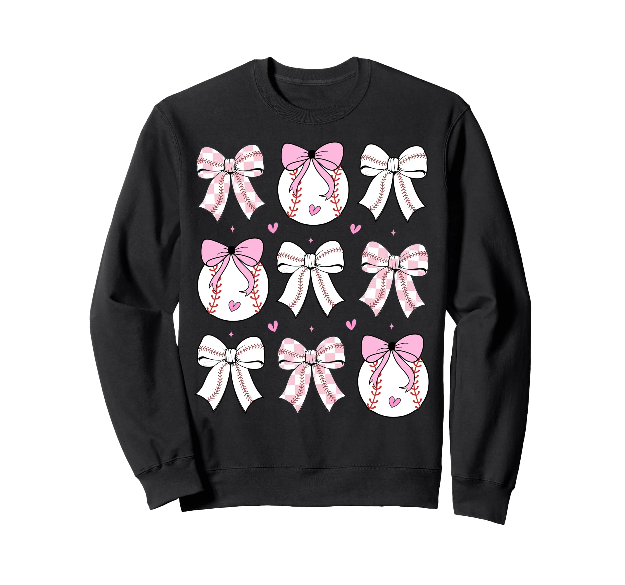Baseball Mom Bows Baseball Mama Sweatshirt - Fun Novelty Design Men Women - T-Shirt, Sweatshirt, Hoodie