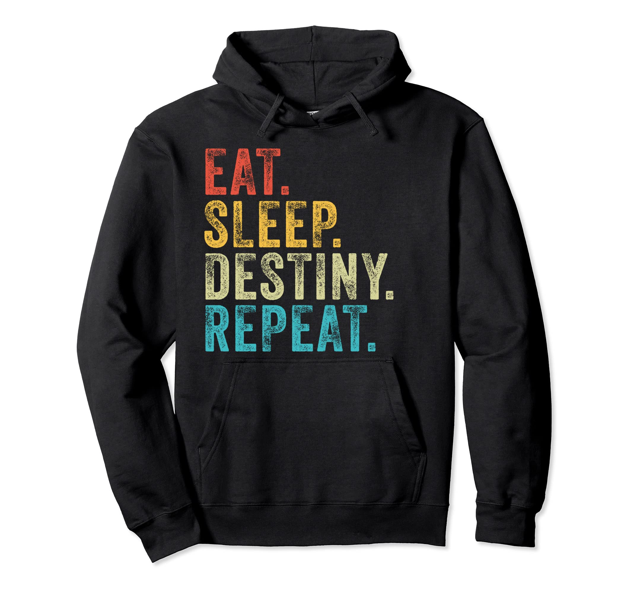 Eat Sleep Destiny Repeat Distressed Hoodie - Aesthetic Graphic Unisex - T-Shirt, Sweatshirt, Hoodie