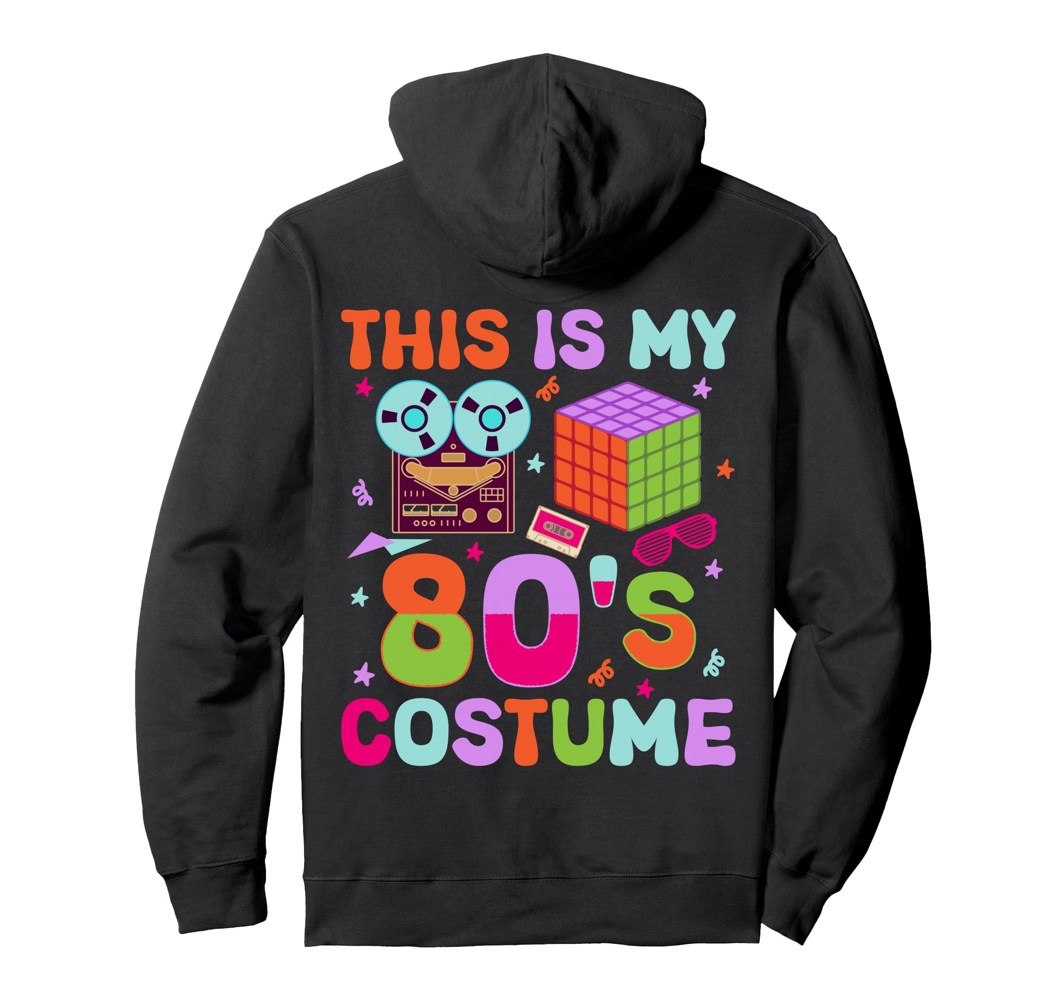 80S Party Costume Throwback Outfit Hoodie - Custom Art Print for Adults - T-Shirt, Sweatshirt, Hoodie