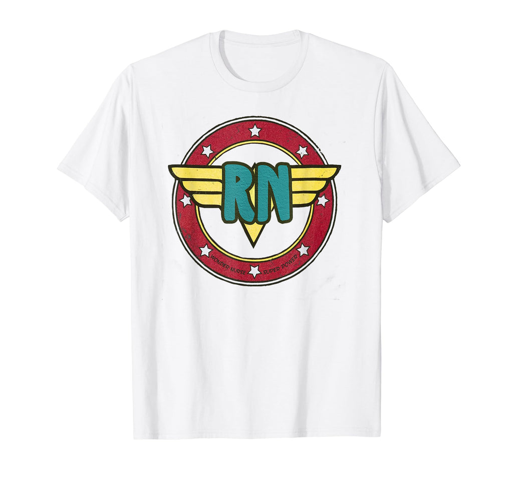Wonder Nurse Rn Superhero Distressed T-Shirt - Custom Art Print Men Women - T-Shirt, Sweatshirt, Hoodie