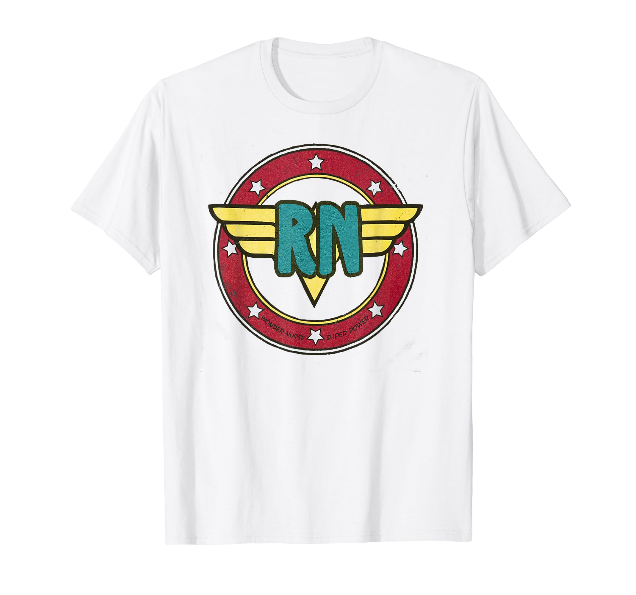 Wonder Nurse Rn Superhero Distressed T-Shirt - Custom Art Print Men Women - T-Shirt, Sweatshirt, Hoodie