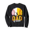 Dad Both Baseball Softball Fathers Day Sweatshirt - Trendy Graphic Unisex - T-Shirt, Sweatshirt, Hoodie