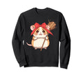 Hamster Witch Red Bow Tie Ribbon Sweatshirt - Fun Novelty Design Unisex - T-Shirt, Sweatshirt, Hoodie