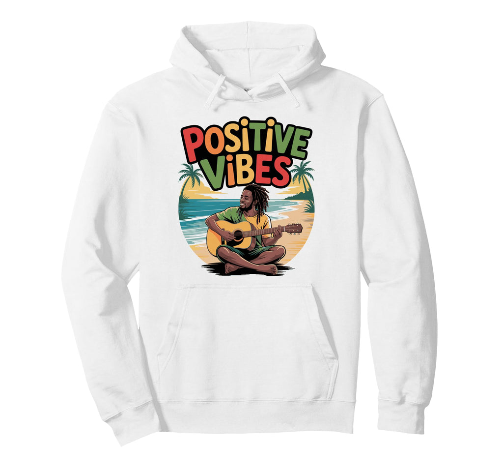 Rasta Positive Vibes Reggae Jamaican Hoodie - Custom Art Print Men Women - T-Shirt, Sweatshirt, Hoodie