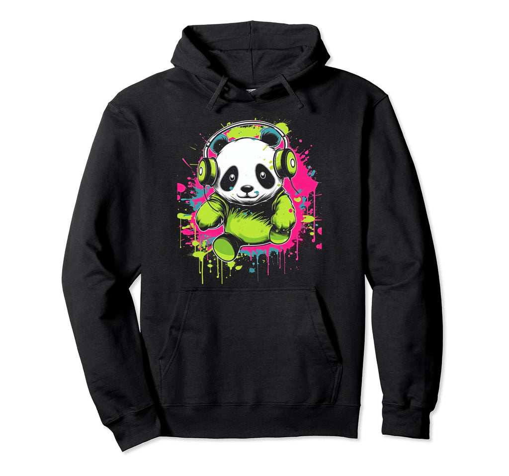 Kawaii Panda Dj Japanese Edm Y2K Hoodie - Custom Art Print for Adults - T-Shirt, Sweatshirt, Hoodie