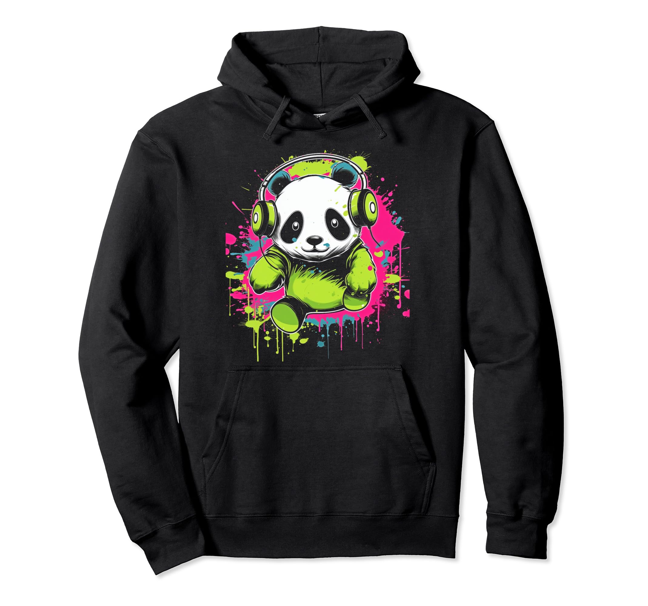 Kawaii Panda Dj Japanese Edm Y2K Hoodie - Custom Art Print for Adults - T-Shirt, Sweatshirt, Hoodie