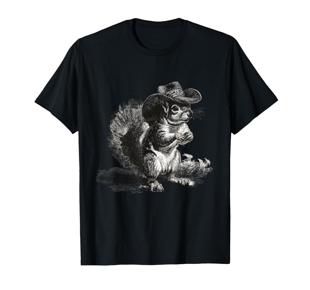 Squirrel Cowboy Rodeo Cowgirl Western T-Shirt - Novelty Apparel for Adults - T-Shirt, Sweatshirt, Hoodie