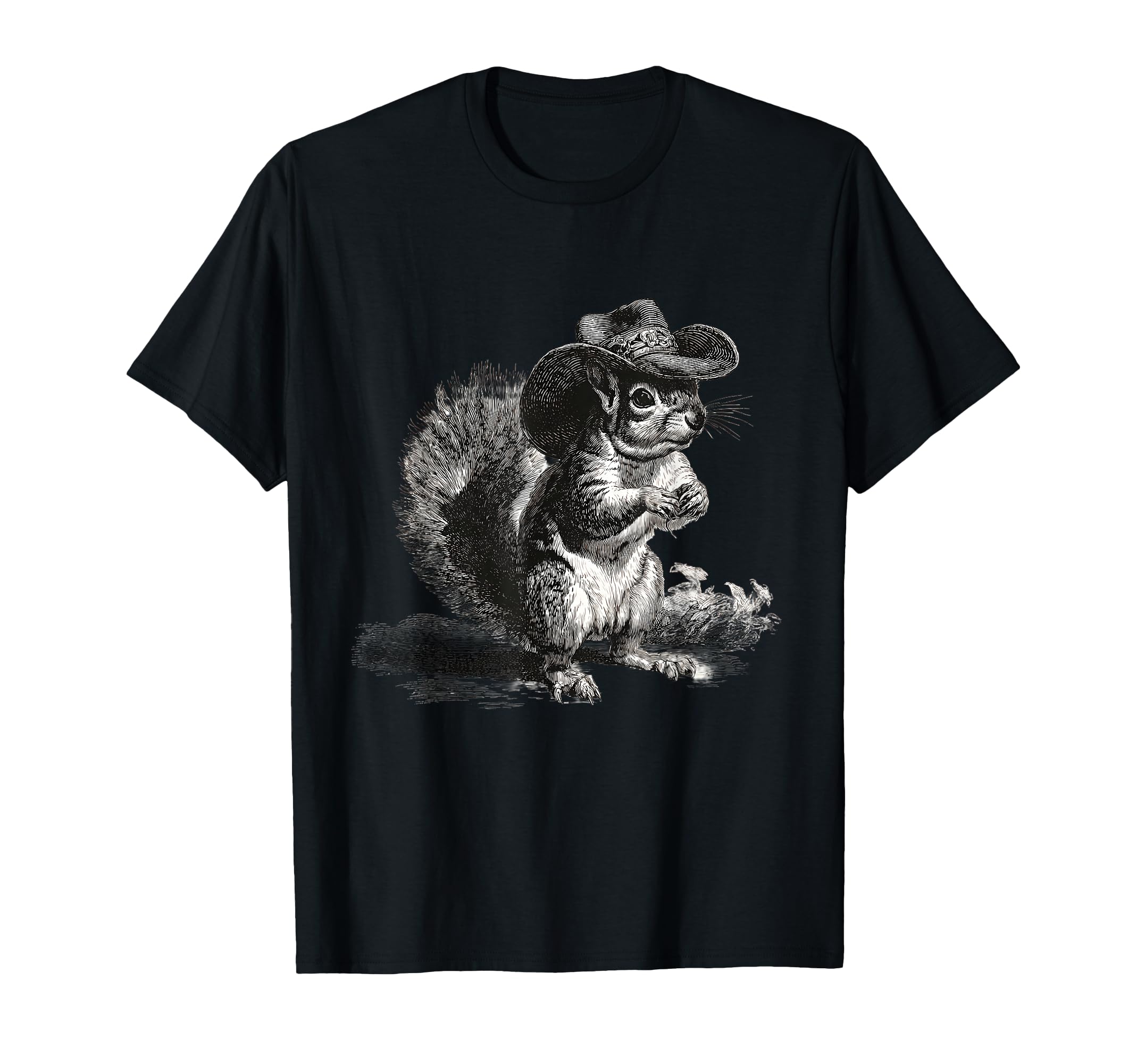 Squirrel Cowboy Rodeo Cowgirl Western T-Shirt - Novelty Apparel for Adults - T-Shirt, Sweatshirt, Hoodie
