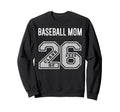 Baseball Mom Class 2026 Baseball Sweatshirt - Minimalist Print for Adults - T-Shirt, Sweatshirt, Hoodie