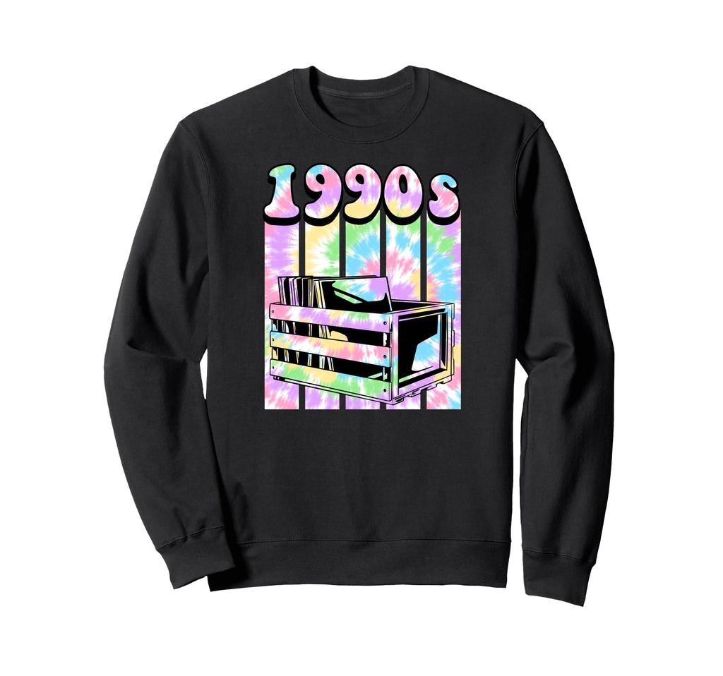 1990S Vinyl Records Back To 90S Sweatshirt - Custom Art Print Unisex - T-Shirt, Sweatshirt, Hoodie