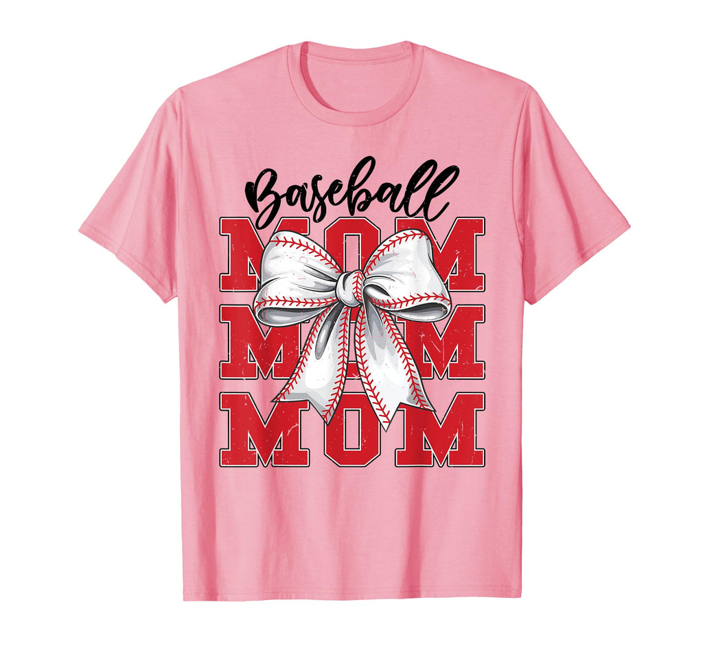 Baseball Mom Coquette Bow Game Day T-Shirt - Graphic Print Men Women - T-Shirt, Sweatshirt, Hoodie