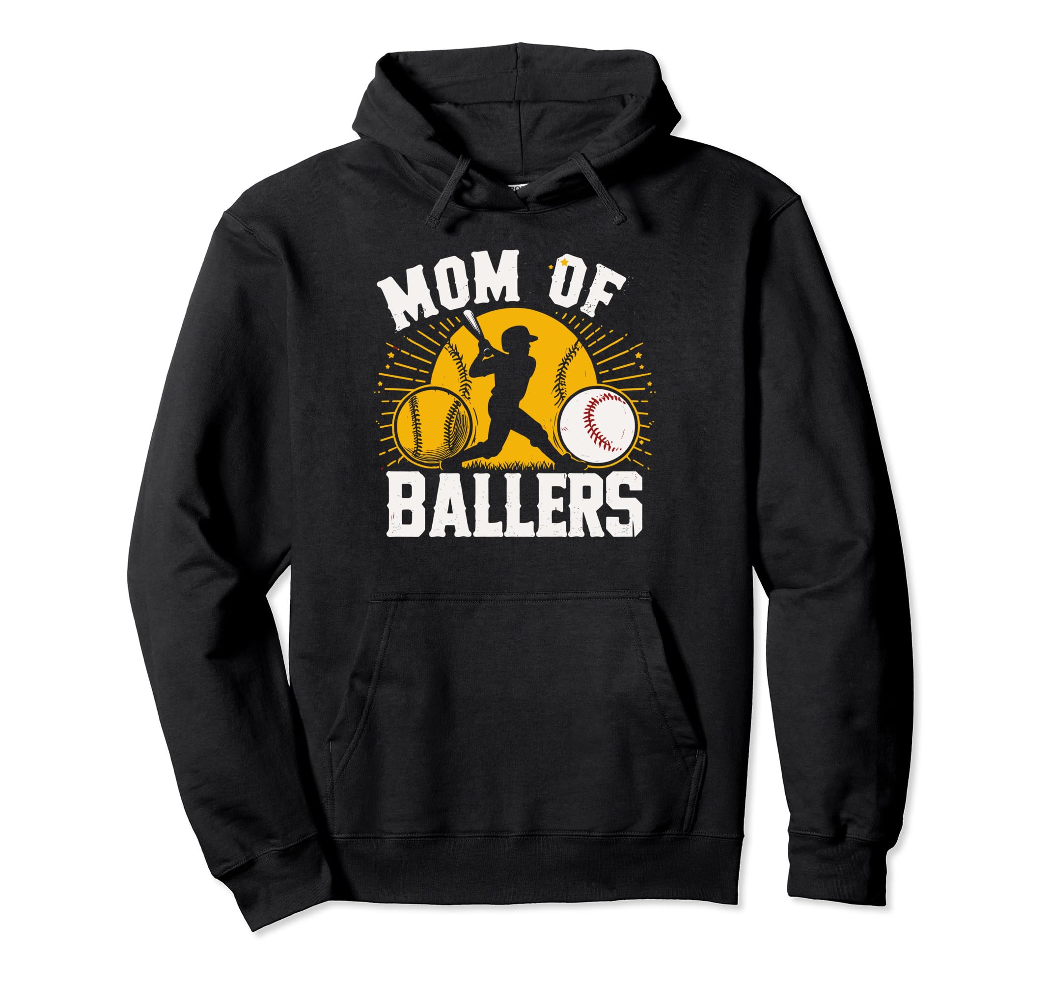 Mom Ballers Mom Baseball And Softball Hoodie - Custom Art Print Men Women - T-Shirt, Sweatshirt, Hoodie