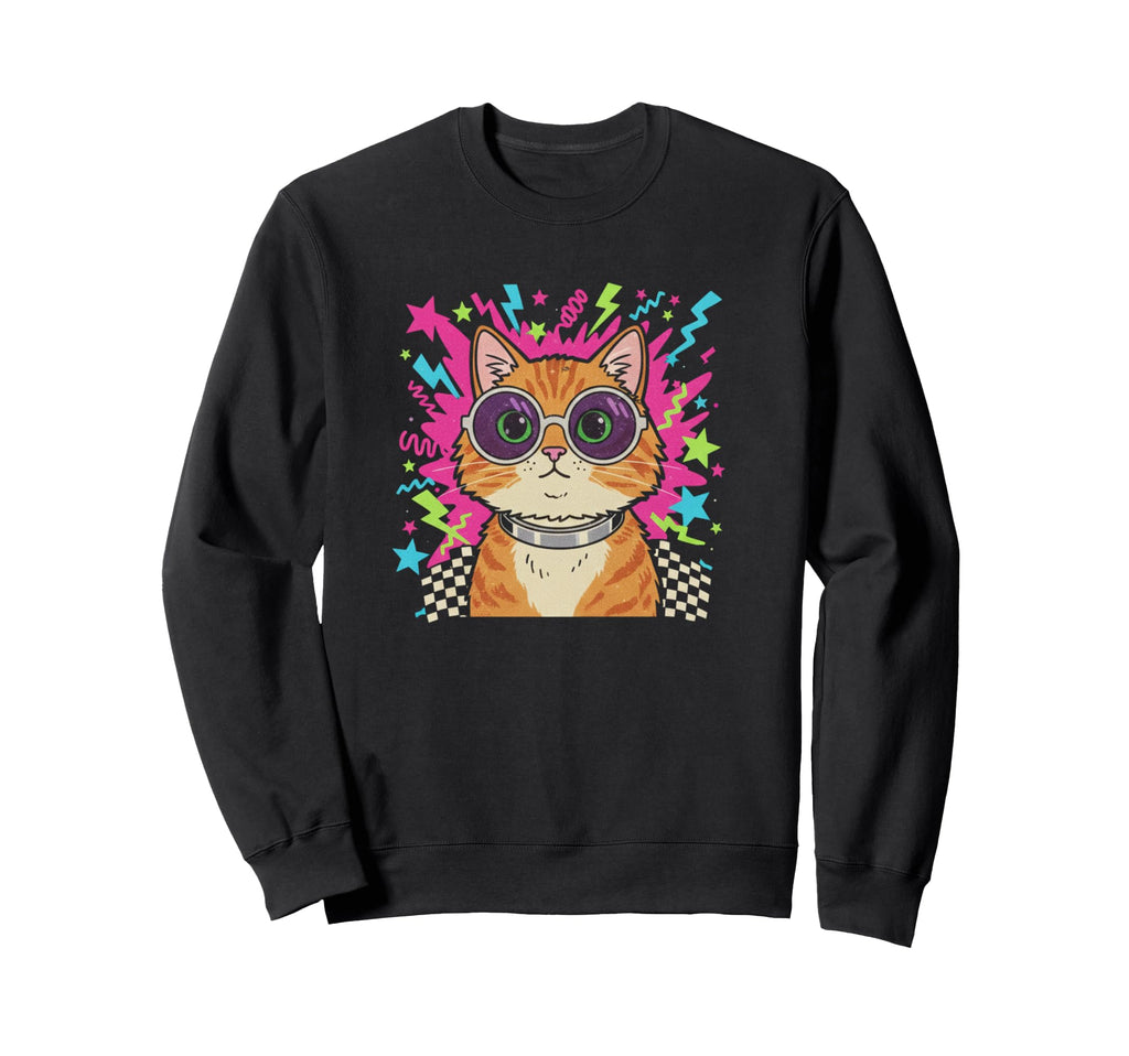 Cat 90S Aesthetic Streetwear Sweatshirt - Aesthetic Graphic Men Women - T-Shirt, Sweatshirt, Hoodie