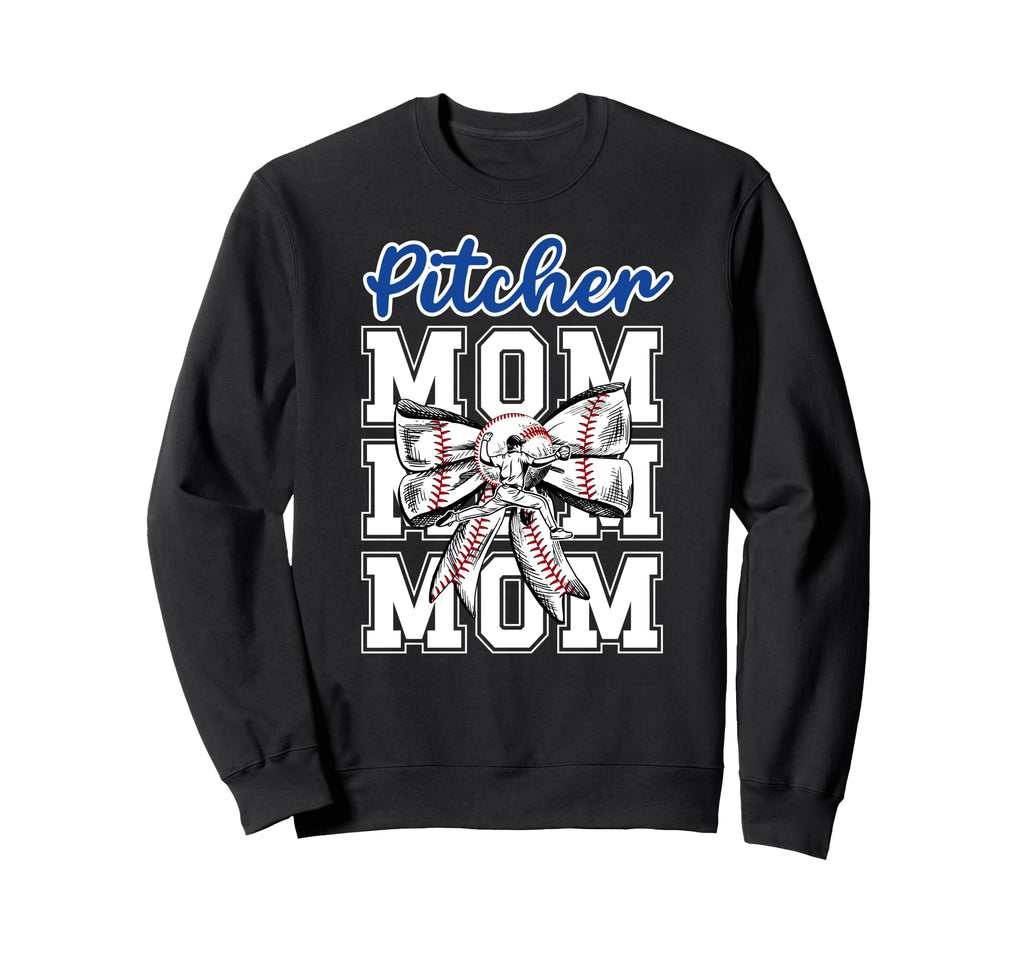 Baseball Pitcher Mom Coquette Sweatshirt - Unique Graphic for Adults - T-Shirt, Sweatshirt, Hoodie