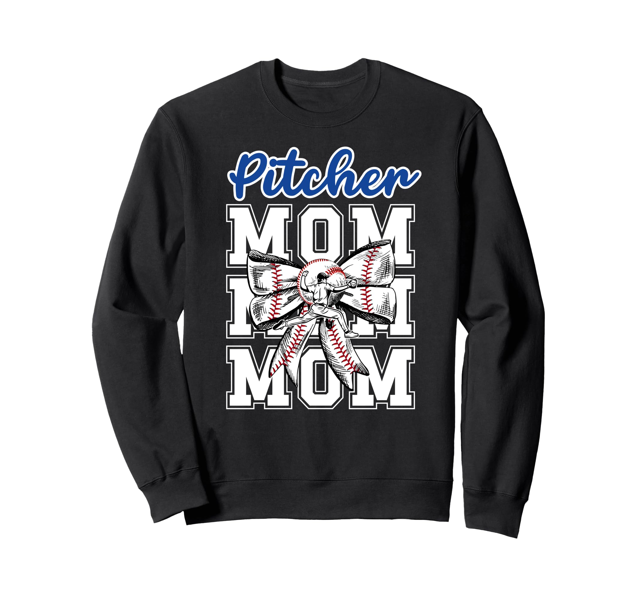 Baseball Pitcher Mom Coquette Sweatshirt - Unique Graphic for Adults - T-Shirt, Sweatshirt, Hoodie